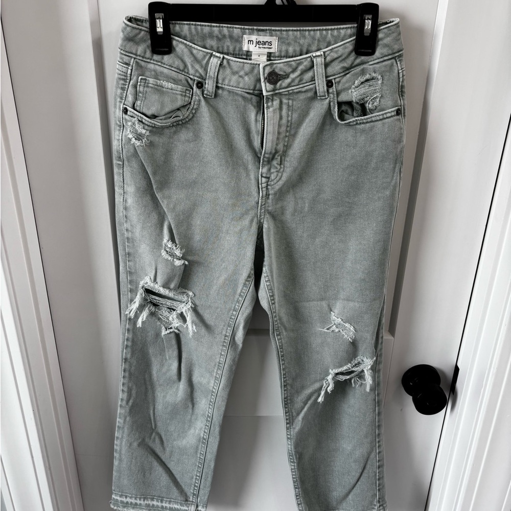 Distressed Teal Women's Jeans